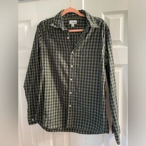 Men’s Sonoma Green and Blue Checkered Button Down - Size Medium